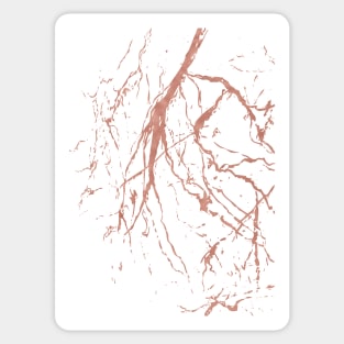 Rose Gold Marble Veins Sticker